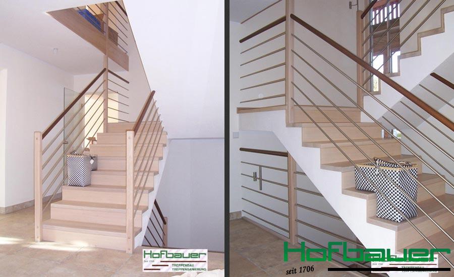 Moderne Betontreppe mit einem elegantem Treppengeländer aus Metall